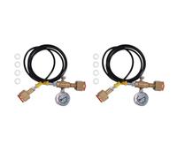 Goufride 2X CO2 Refilling Station Charging Adapter to Small Welding Tanks,W/ 1.5 Meters Soft Hose 250Bar Gauge W21.8-14