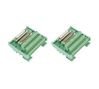 Goufride 2X DB25 DIN Rail Mount Interface Module Male/Female Connector Breakout Board