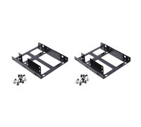 Goufride 2X Double Layer SSD Metal Frame 2.5 to 3.5 Internal Mounting Computer SSD Hard Drive Dual Desktop Converter Bracket