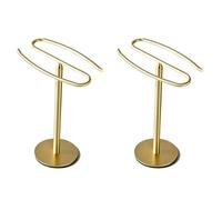 Goufride 2X Gold Hand Towel Holder Stand Towel Rack Stainless Steel Towel Rack Stand Tower Bar for Bathroom Vanity