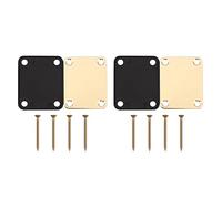 Goufride 2X Gold Neck Plate with 8 Screws Replacement Part for Strat Electric Guitar