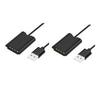 Goufride 2X NP-BX1 Dummy Battery with USB-A Power Adapter DC Coupler for ZV-1 RX100 M7 M6 M5 RX1R HX50 HX90 HX400 Camera