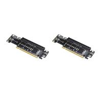Goufride 2X PCIE 4.0 Channel Splitter Expansion Riser Card 8+4+4Hyper Ultra Quad VROC M.2 NVMe Port Expansion Riser Card
