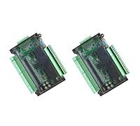 Goufride 2X PLC Industrial Control Board Simple Programmable Controller Type FX3U-30MR Support RS232/RS485 Communication