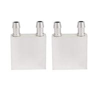 Goufride 2X Primary Aluminum alloy Water Cooling Block 40x40mm for Liquid Water Cooler Heat Sink System Silver