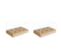 Goufride 2X Vinyl Record Player Cover Storage Box Phono Stand Protection Dust Box