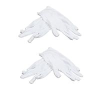 Goufride 2X White Cotton Gloves Anti-Static Gloves Protective Gloves for Housework Workers