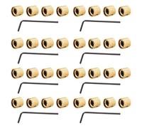 Goufride 32Pcs Metal Volume Tone Dome Tone Guitar Speed Control Knobs with Screws