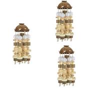 Goufride 3X Bird Parrot Toy,Large Parrot Toy Natural Wooden Blocks Bird Chewing Toy Parrot Cage Bite Toy Suits for Macaws Parrots