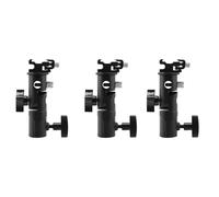 Goufride 3X Camera Flash Speedlite Mount,Professional Swivel Light Stand Light Bracket Umbrella Bracket Mount Shoe Holder E Type