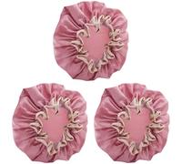 Goufride 3X Double-Layer Shower Cap Women'S Waterproof Hat Bathing Long Hair Bathing Headgear Hair Cover Pink