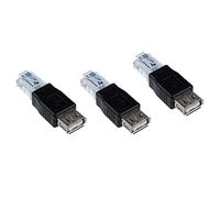 Goufride 3X Female USB A to Male Ethernet RJ45 Plug Adapter New