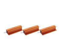 Goufride 3X Gold Aluminum Clad Power Resistor Resistance 100W, 1 Ohm 1R