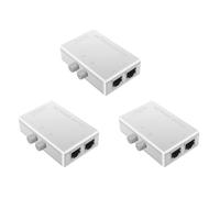Goufride 3X RJ45 Network Switch 2 Port LAN Ethernet Network Box Switcher RJ45 Splitter Dual 2 Way Port Manual Sharing Switch