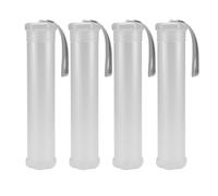 Goufride 4 Piece Extendable Plastic Paint Brush Case Clear Long Paint Brush Holder Tube Storage Pencil Container