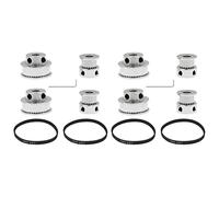 Goufride 4 Sets Timing Belt Idler Pulley Aluminum Synchronous Wheel Kit for 3D Printer CNC Mechanical Drive