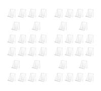 Goufride 40 Pcs Acrylic Book Stand,Clear Acrylic Display Stand, Clear Holder for Displaying Pictures,Jewelry,Watch Display Stand
