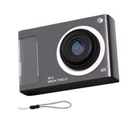 Goufride 48MP HD Mini Camera 2.4in IPS Display 16X Zoom Digital Camera 4K Video Camera with Fill Light for Kids Students,Black