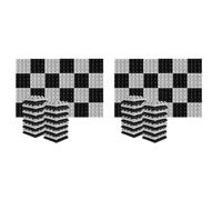 Goufride 48Pcs 25X25X5Cm Studio Acoustic Soundproof Foam Pyramid Noise Insulation Sound Absorption Treatment Panels Black+Gray