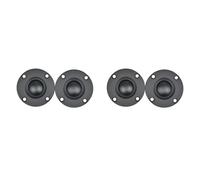Goufride 4Pcs 6Ω 30W Black Silk Film Soft Dome Tweeter Speaker Unit