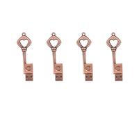 Goufride 4X USB 2.0 Metal USB Pen Drive Pure Copper Heart USB Flash Drive Key (Copper, 8GB)