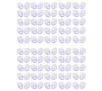 Goufride 50 Pairs of Silicone Eyeglass Nose Pads Push in Round 9mm
