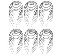Goufride 60Pcs 3mm Blank Headbands Metal Hair Band Lots DIY Accessories Black