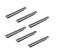 Goufride 6pcs 19Inch 1U Cabinet Rack Pass-Through 24 Port CAT6 Patch Panel RJ45 Contact Port (RJ45 Contact Port) Modular Frame