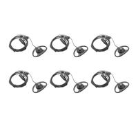 Goufride 6X 2 Pin Advanced D Shape Clip-Ear Ptt Headset Earpiece Mic 2 Way Radios GP88S GP300 GP68 GP2000