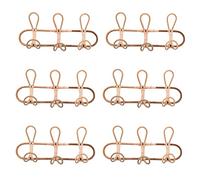 Goufride 6X Rattan Wall Hooks Kids Garments Organizer Rack Clothes Hat Hanging Hook Rattan Hanger Kids Room Decor Hanger