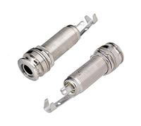 Goufride A1347 2 Piece Guitar End Pin Output Jack 1/4 Inch Mono Or Stereo Applications Silver