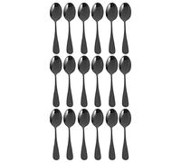 Goufride Black Teaspoons Teaspoons, Mini Stainless Steel Cake Spoons, Scoop for Ice Cream, Small Teaspoons for Dessert,Set of 18
