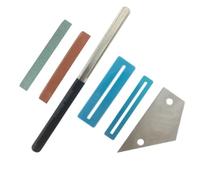 Goufride Guitar Repair Tool Set, Fretboard and Fret Grinding, Triangle File, Spacer, Grinding Stone, Music Parts Accessories