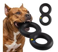 Goughnuts - Dog Toys for Aggressive Chewers | Virtually Indestructible Pull Toy for Large Breeds Such as Pit Bulls and German Shepherds | Heavy Duty Tug Dog Toy | Large | Black