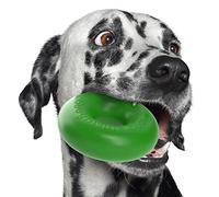 Goughnuts Original Medium Dog Chew Toy Ring for Aggressive Chewers from 30-70 Pounds in Green. Durable Rubber Dog Chew Toy for Medium Breeds and Power Chewers