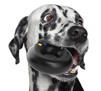 Goughnuts Original Medium Dog Chew Toy Ring for Aggressive Chewers from 30-70 Pounds in HD 50 Black. Durable Rubber Dog Chew Toy for Medium Breeds and Power Chewers