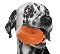Goughnuts Original Medium Dog Chew Toy Ring for Aggressive Chewers from 30-70 Pounds in Orange. Durable Rubber Dog Chew Toy for Medium Breeds and Power Chewers