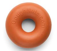 Goughnuts Virtually Indestructible Ring Durable Dog Chew Toy - Strong, Tough Rubber Chewing Toy for Small Breeds, Orange, Size Small, 10-40 Lbs (.75 Size)