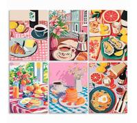 GOUGOUFAFA 6 Pack Paint by Numbers for Adults 12x16 inch Painting by Numbers for Adults Canvas Advanced Acrylic Paint Kit for Home Wall Decor 11.8x15.7in