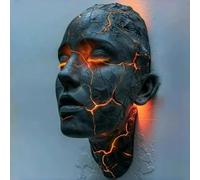GOUHIDAMAI Crack Soul Wall Lamp, 3D Resin LED Artistic wall lamp, Creative Lava Crack Pattern Lighting Decorative Fixture, Suitable for Bedroom and Living Room Decoration.