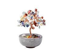 GOUHIDAMAI Crystal Tree of Life, 7 Chakra Tree, Healing Gemstone Tree with Ceramic Flower Pot, Tree of Life Gifts for Womens, Fengshui Ornament for Home Office Room House, Gift for Christmas