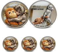 GOUHIDAMAI Emotional Support Monkey Coin, Punch Monkey Challenge Coin, It's Okay to Not Be Okay Token, Inspirational Pocket Coin Gift for Mental Friendship, Anxiety Comfort (10)