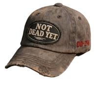 GOUHIDAMAI Not Dead Yet DD-214 Cap, Veterans Casual Baseball Hat, Funny Adjust Cotton Embroidered US Army Baseball Cap Coffee