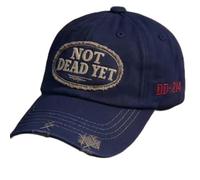 GOUHIDAMAI Not Dead Yet DD-214 Cap, Veterans Casual Baseball Hat, Funny Adjust Cotton Embroidered US Army Baseball Cap Blue