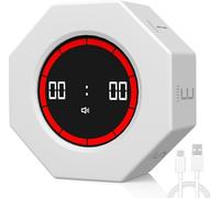 GOUHIDAMAI Visual Timer Desk Productivity Timer with Gravity Sensor Cube Digital Countup Countdown 1,3,5,15,30,60,90 Minutes Pomodoro Timers for Kids Study Kitchen Cooking Office