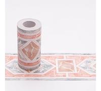 GouieRylin Wallpaper Border Peel and Stick Wall Border Sticker Home Ceiling Decorative Border for Bathroom Living Room Kitchen Blue Flower 10.6cm X 1000CM