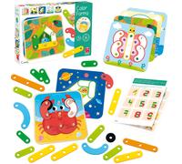 Goula Colour Forms Wooden Logic Puzzle Game Shapes Letters Numbers Age 3+