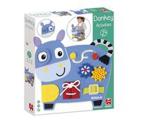 Goula Donkey Activities - Cause & Effect Wooden Toy for Young Children - Explore the Kids Play Table with Different Materials & Textures - Develop Hand Eye Coordination & Fine Motor Skills - 2 Years +