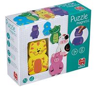 Goula Magnetic Animal Puzzles - Wooden 2 Piece Puzzles for Kids, 12 Piece Match Up Jigsaw Puzzles for Young Children - Learn Problem Solving, Hand Eye Coordination & Independent Learning - 12 Months +