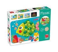 Goula Mosaic - Easy Grip Wooden Toy for Little Hands - Fun Colour Recognition Game for Kids with Cute Animal Illustrations - Develop Hand Eye Coordination & Fine Motor Skills - for Ages 3 Years Plus